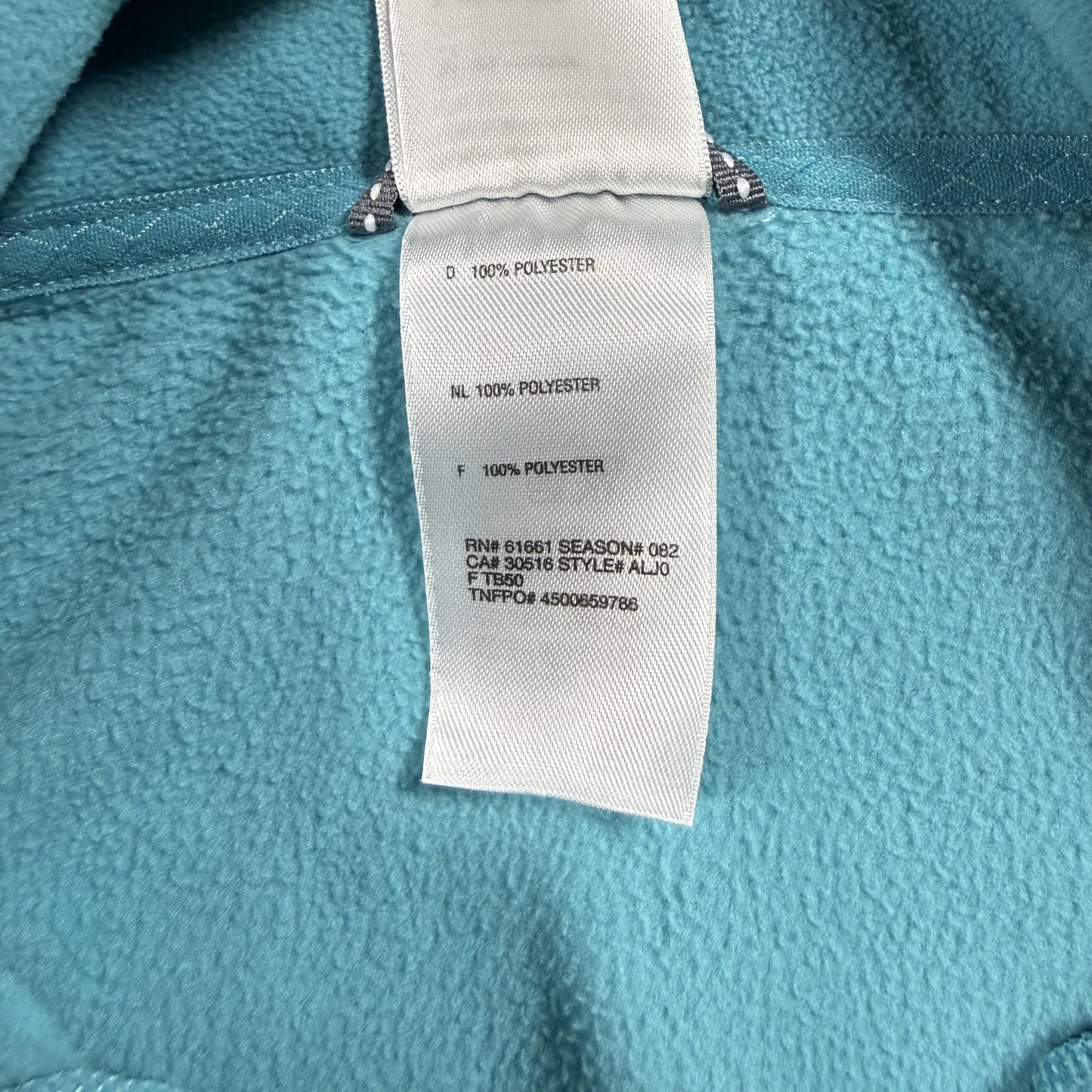 The North Face Womens Fleece Pullover Quarter Zip Jacket Size S Blue