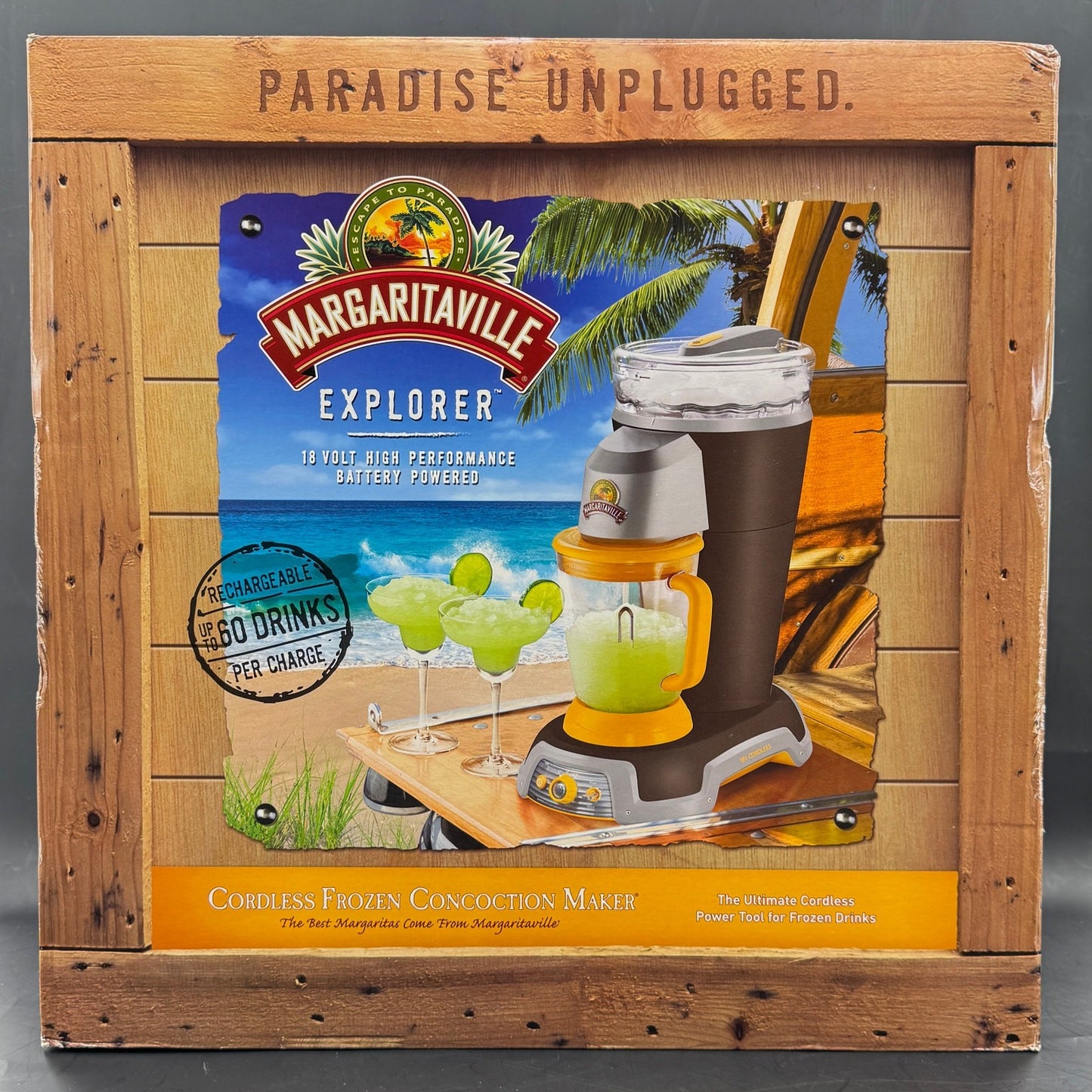18V CORDLESS MARGARITAVILLE FROZEN CONCOCTION MACHINE NEW OPEN BOX