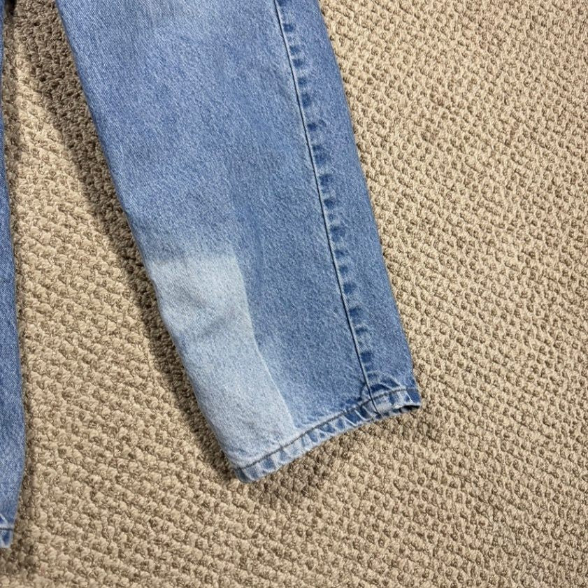 Carhartt Mens Relaxed Fit Jeans Size 44x30 Light Wash Denim Work Pants