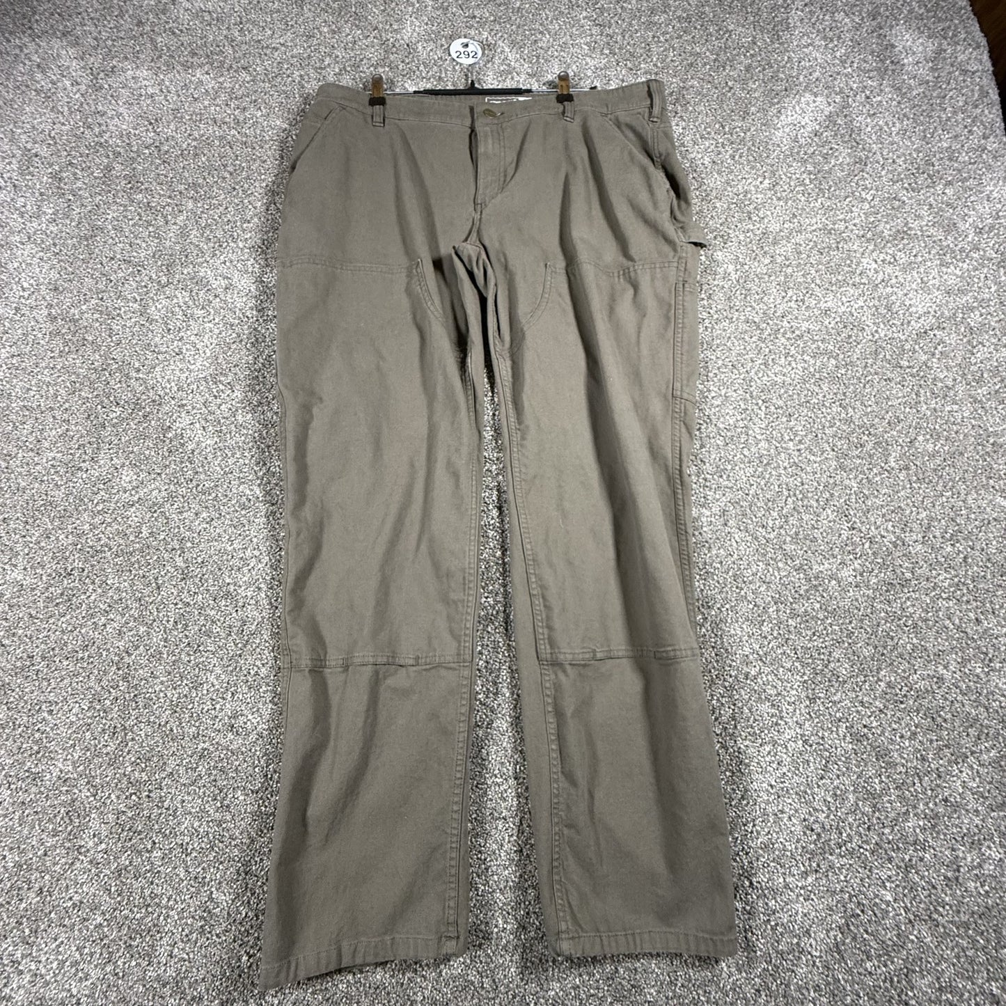 Carhartt Womens Double Knee Carpenter Pants 16 Regular Olive Green Relaxed Fit