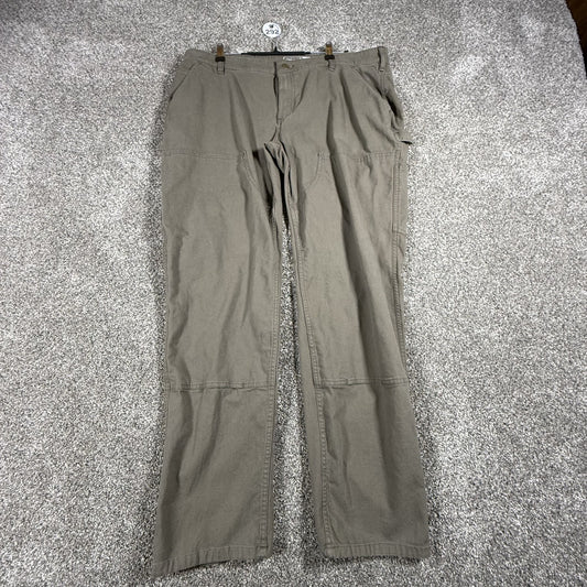 Carhartt Womens Double Knee Carpenter Pants 16 Regular Olive Green Relaxed Fit