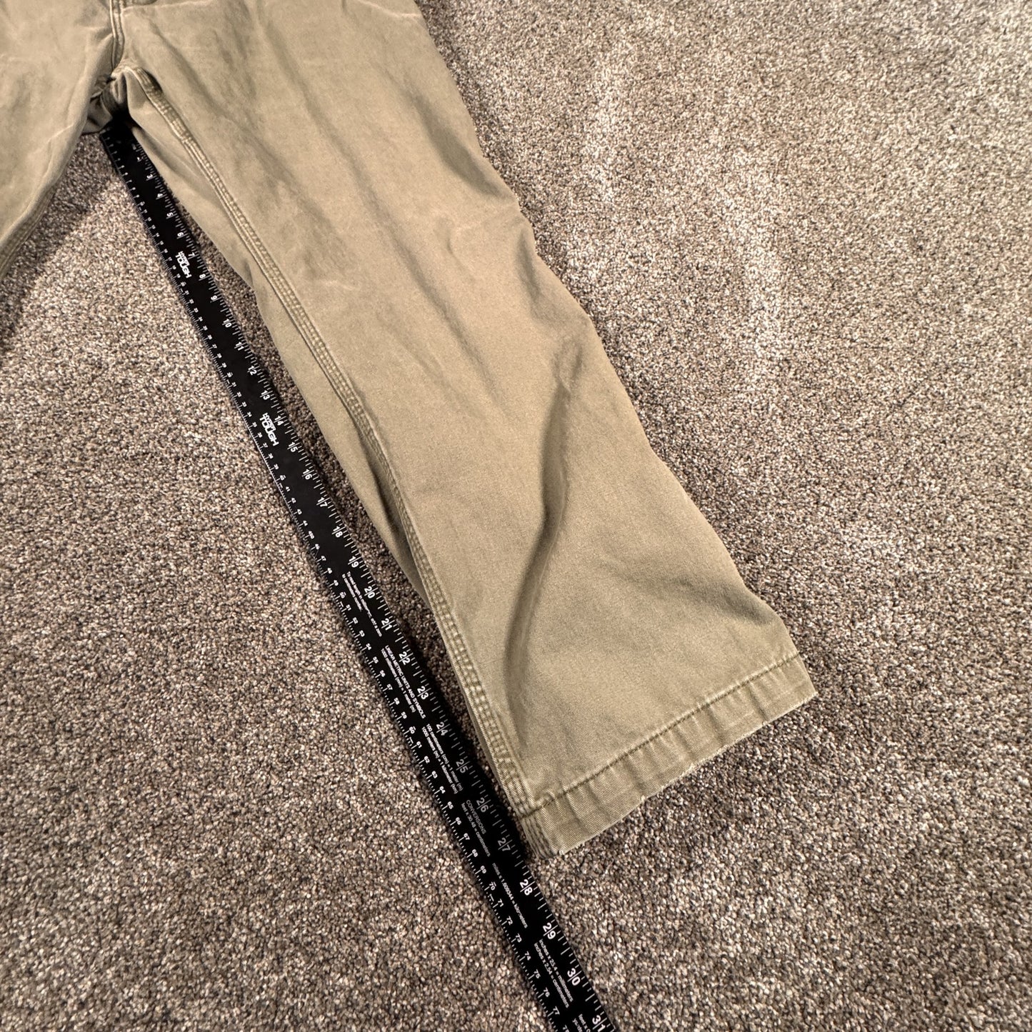 Carhartt Mens B324 ARG Relaxed Fit Work Pants Size 44x30 Green Carpenter Cotton
