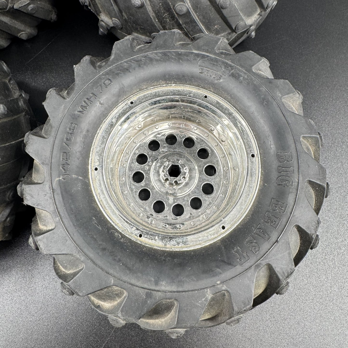 Nikko Radio Shack Rock Runner Thor Scorpion 1/10 Scale Wheels And Tire FOR PARTS