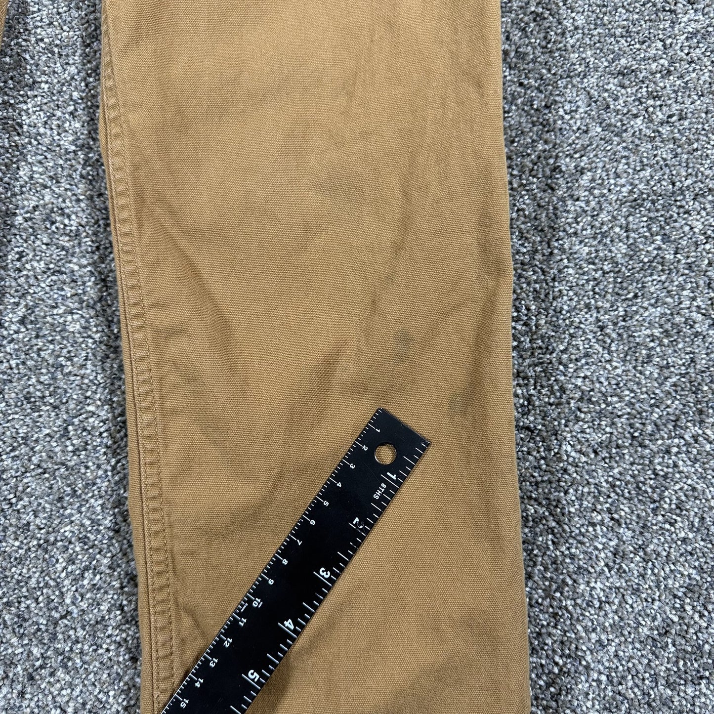 Carhartt Womens Work Pants Size 8 Short Brown Relaxed Fit Carpenter Stained