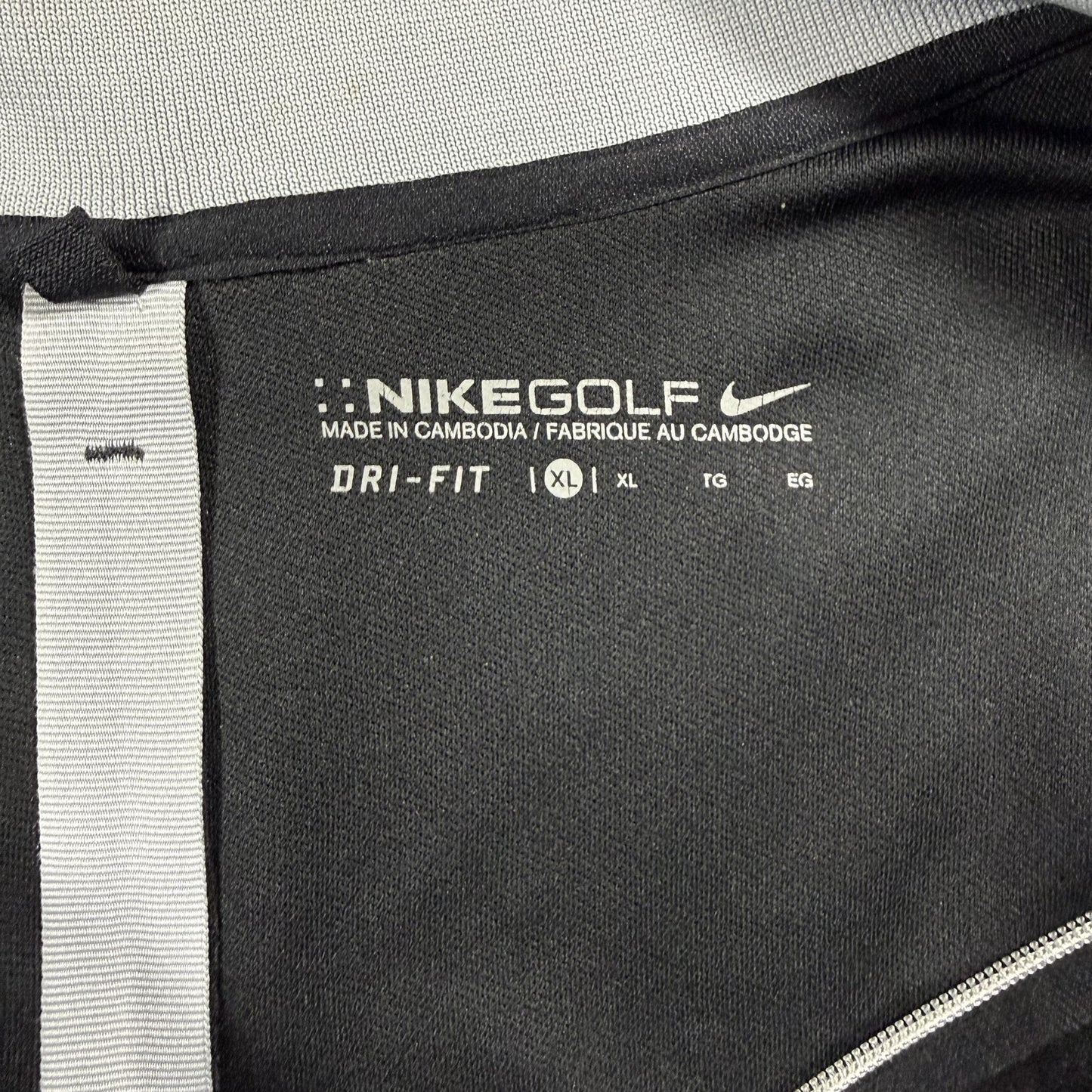 Nike Golf Mens Quarter Zip Pullover XL Black DRI-FIT Indianapolis 500 2011