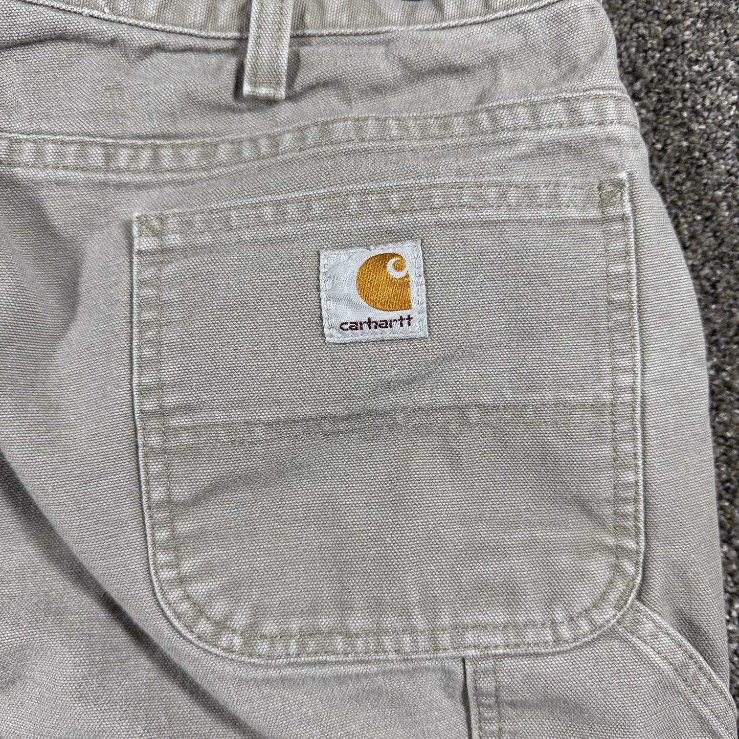 Carhartt Womens Work Pants WB011DES Size 12 x 32 Relaxed Fit Tan Desert Canvas