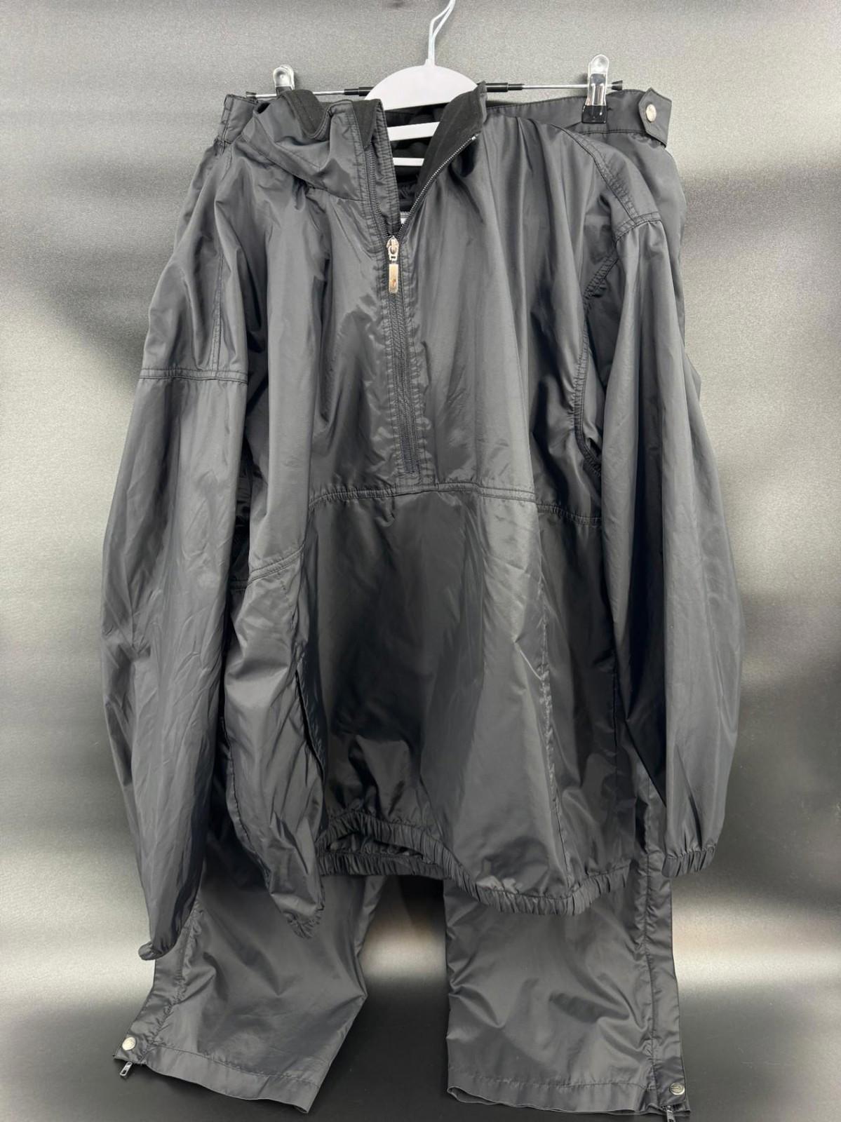 Acuity Mens Golf Rain Suit Set XL Black Hooded Pullover Jacket Pants