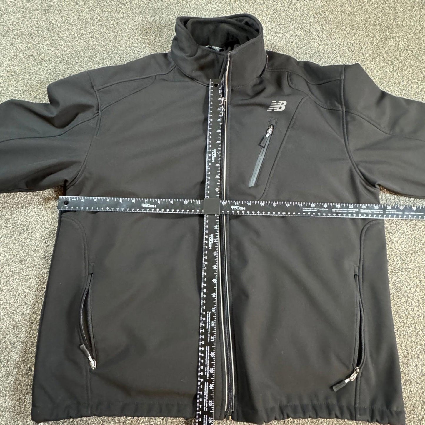 New Balance Mens Heavy Softshell Jacket XL Black Removable Fleece Liner