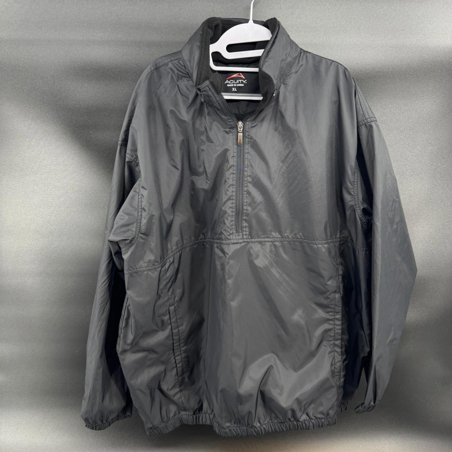 Acuity Mens Golf Rain Suit Set XL Black Hooded Pullover Jacket Pants
