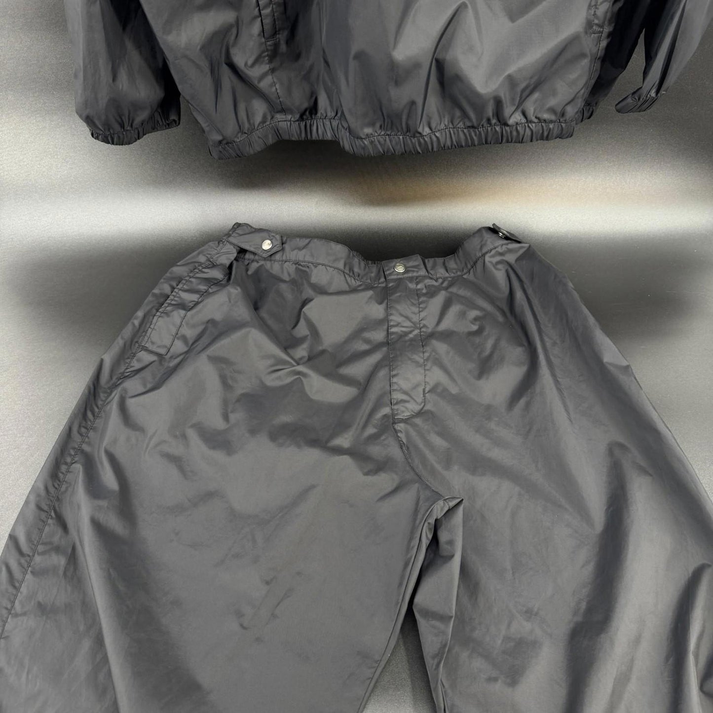 Acuity Mens Golf Rain Suit Set XL Black Hooded Pullover Jacket Pants