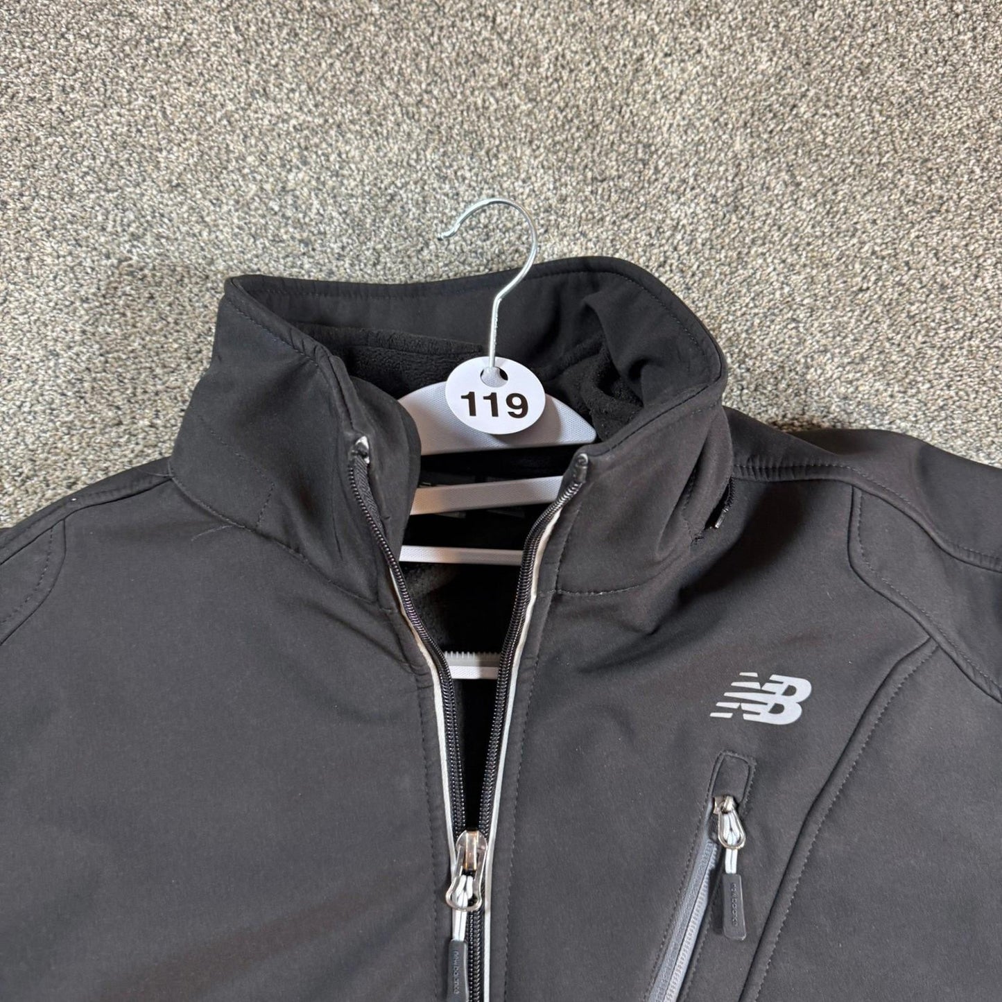 New Balance Mens Heavy Softshell Jacket XL Black Removable Fleece Liner