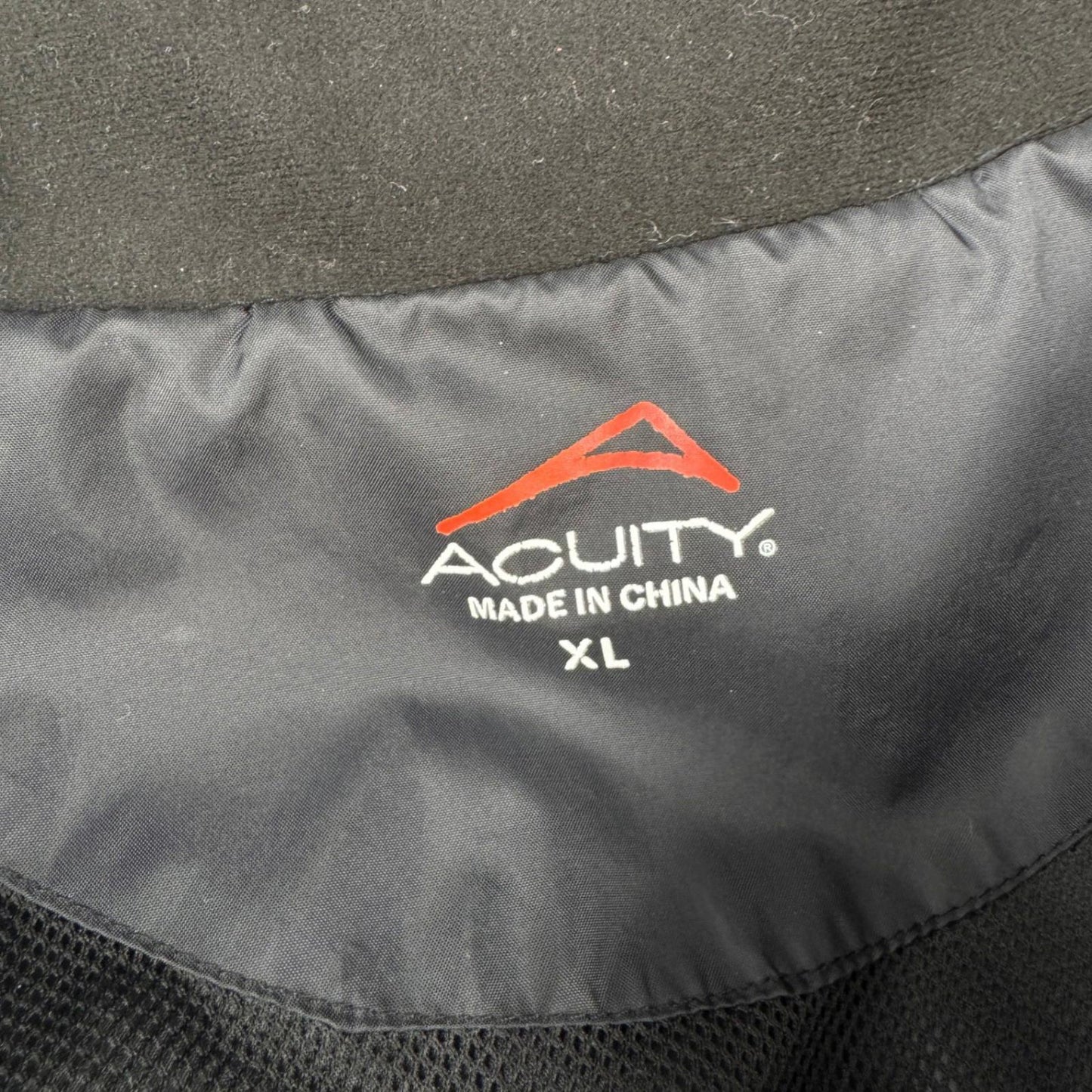 Acuity Mens Golf Rain Suit Set XL Black Hooded Pullover Jacket Pants