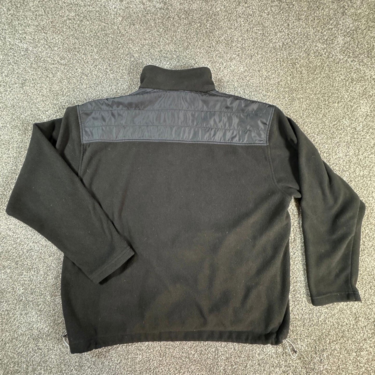 New Balance Mens Fleece Jacket XXL Black Full Zip Quilted Athletic