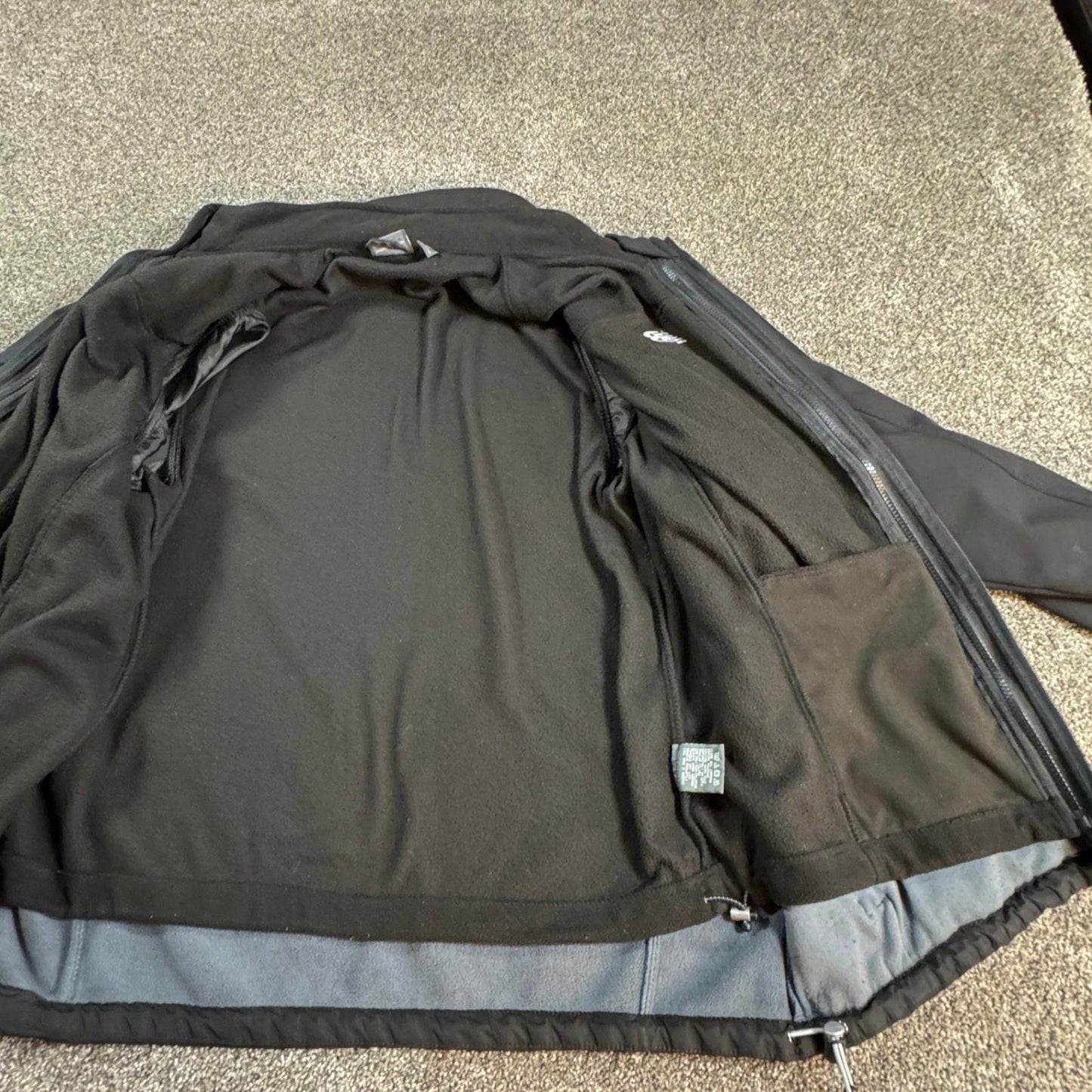 New Balance Mens Heavy Softshell Jacket XL Black Removable Fleece Liner