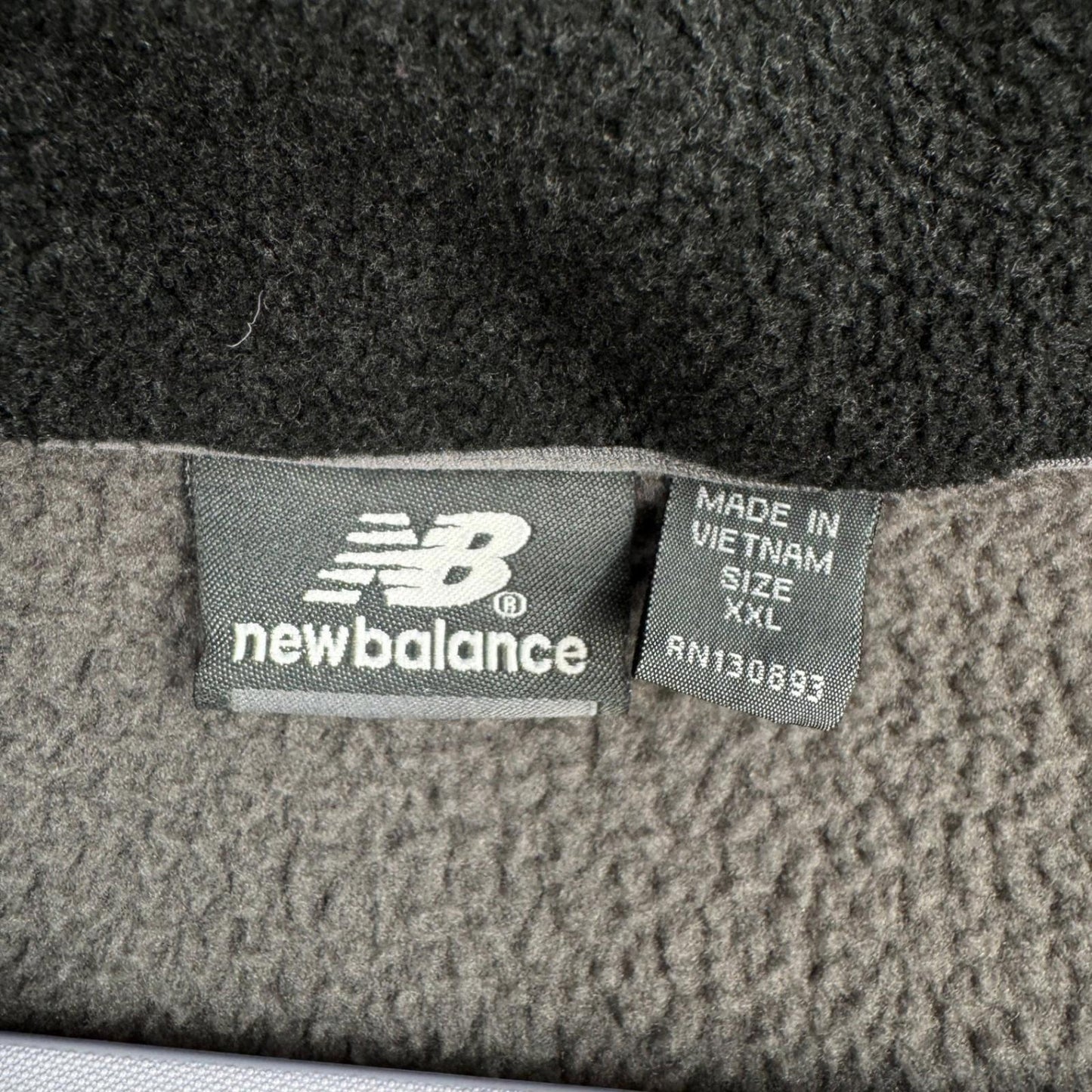 Mens XXL New Balance Fleece Jacket Full Zip Charcoal Gray Heavy Weight